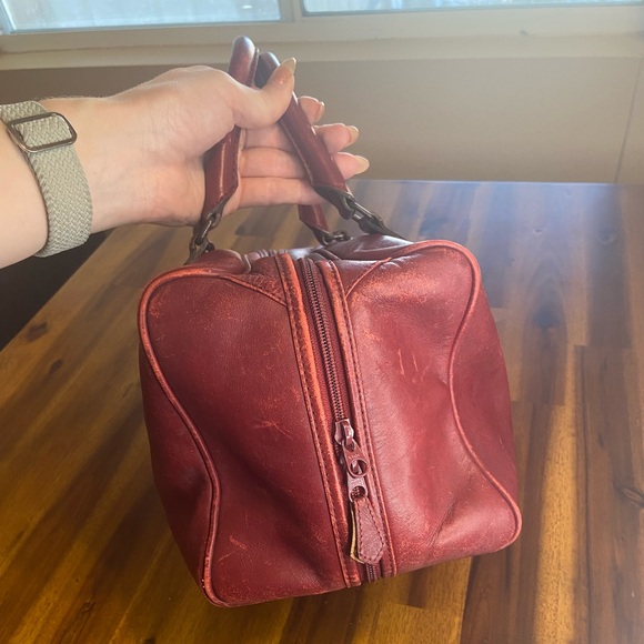 YSL Vintage Red Boston Bag Handle Handbag - Picture 7 of 13